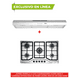 thumbnail image 2 of Combo DISA HOME Parrilla a Gas 5 Quemadores Acero Inox Y Campana Extractora de Pared Acero Inox 80 c Disa Home  40-11-0-003, 2 of 7