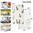 thumbnail image 6 of Yayeee 100% Cotton Hand Towels for Bathroom 16" x 28" Soft Absorbent Kitchen Towel, Black Cute Cats, 6 of 7