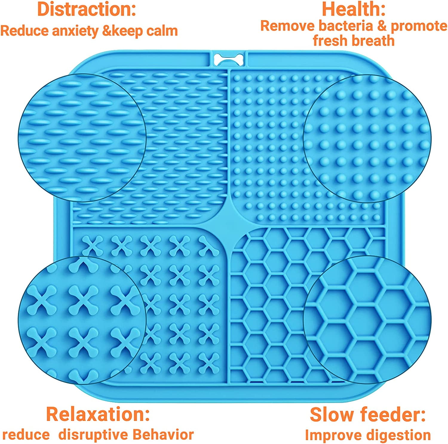 Lick Mat for Dogs and Cats, 2PCS Licking Mats Dog Slow Feeders with Suction  Cups for Dog Anxiety Relief, Cat Lick Pad for Boredom Reducer, Dog Calming  Feeder Mat for Bathing and