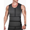 thumbnail image 3 of Sauna Suit for Men Zipper Workout Thermal Vest with 2 Adjustable Sweat Waist Trainer Belt, 3 of 6