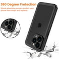 thumbnail image 3 of Compatible with iPhone 15 Pro Case,IP68 Waterproof Dustproof Shockproof Case with Built-in Screen Protector,Full Body Protective Heavy Duty Phone Case for iPhone 15 Pro - 6.1 inch, 3 of 5
