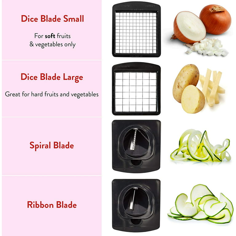  Fullstar Blade Replacement Set for Vegetable Chopper - 2pc Blade  Inserts for Veggie Chopper - Big Dice Blade for Potatoes, Apples, Pears -  Small Dice Blade for Onions, Tomatoes: Home & Kitchen
