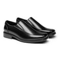 thumbnail image 4 of Bruno Marc Men's Formal Leather Lined Square Toe Dress Loafers Shoes BLACK size 10.5, 4 of 11