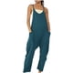 thumbnail image 2 of ICHUANYI Clearance Fashion Women Casual Cold Shoulder Jumpsuit Solid Suspender Jumpsuits Wide Pocket Leg Pant(Navy, M) ICHUANYI WER2023080705795, 2 of 5
