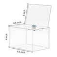 thumbnail image 4 of Acrylic Donation Box - Box for Voting, Charity, Polls, Surveys, Sweepstakes, Contests, Advice, Tips, Reviews,1 x Donation Box,Transparent, 4 of 6
