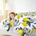 thumbnail image 4 of Manfei Tropical Fruit Full Size Comforter Sets,Cute Lemon Bedding Comforter Set,Yellow Blue White Bedding Sets For Child,Breathable Home Decor Reversible,3 Pieces, 4 of 8