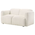thumbnail image 4 of Dorset Fabric Upholstered Round Track Arm Loveseat White, 4 of 12