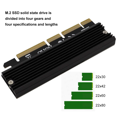 thumbnail image 2 of NVMe M2 Adapter M.2 M Key 2230 2242 2260 2280 SSD to PCI-e 3.0 Converter Card Support PCIE X4 X8 X16 Without radiator, 2 of 5