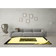 thumbnail image 3 of Ahgly Company Indoor Square Abstract Yellow Contemporary Area Rugs, 3' Square, 3 of 4