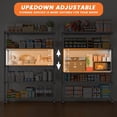 thumbnail image 3 of REIBII 5-Tier Storage Shelves Wire Shelving Unit Loads 1200lbs,35.5"Wx71"Hx14"D Heavy Duty Adjustable Storage Rack for Garage,Pantry Shelf,Kitchen Shelving,Chrome, 3 of 9