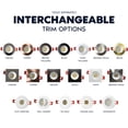 thumbnail image 6 of LUXRITE 2 In. LED Recessed Light, Round White & Bronze Interchangeable Trim, 5CCT, 1000LM, 15W, CRI80, Dimmable 6 Pack, 6 of 7