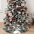 thumbnail image 5 of Yiaed Skulls Roses Print Christmas Tree Skirt , Tree SkirtsTree Mat for Christmas Winter Holiday Indoor Decorations-30", 5 of 7