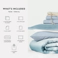 thumbnail image 3 of Noble Linens 8 Piece Dorm Bedding Bundle, Comforter & Sheet Set, Pillows, Laundry Bag, 3 of 8