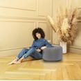 thumbnail image 3 of Pouf intérieur/extérieur Gouchee Home Soleil – Pouf charbon hydrofuge rembourré de billes de polystyrène, léger et résistant, pour terrasse, balcon ou salon, 3 of 6