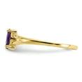 thumbnail image 3 of 10k Yellow Gold Amethyst Birthstone Ring February Gemstone, 3 of 9