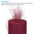 thumbnail image 3 of 200 Yards Tulle Ribbon Rolls Netting Fabric Spools 6" Burgundy Red for Christmas Wrapping Wedding DIY, 3 of 5