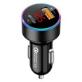 thumbnail image 1 of Adaptador de carga del vehículo de la tableta del teléfono del cargador del coche de los puertos del USB tipo-c de 12V / 24V con la pantalla LED Sweethay EL000437-03, 1 of 2