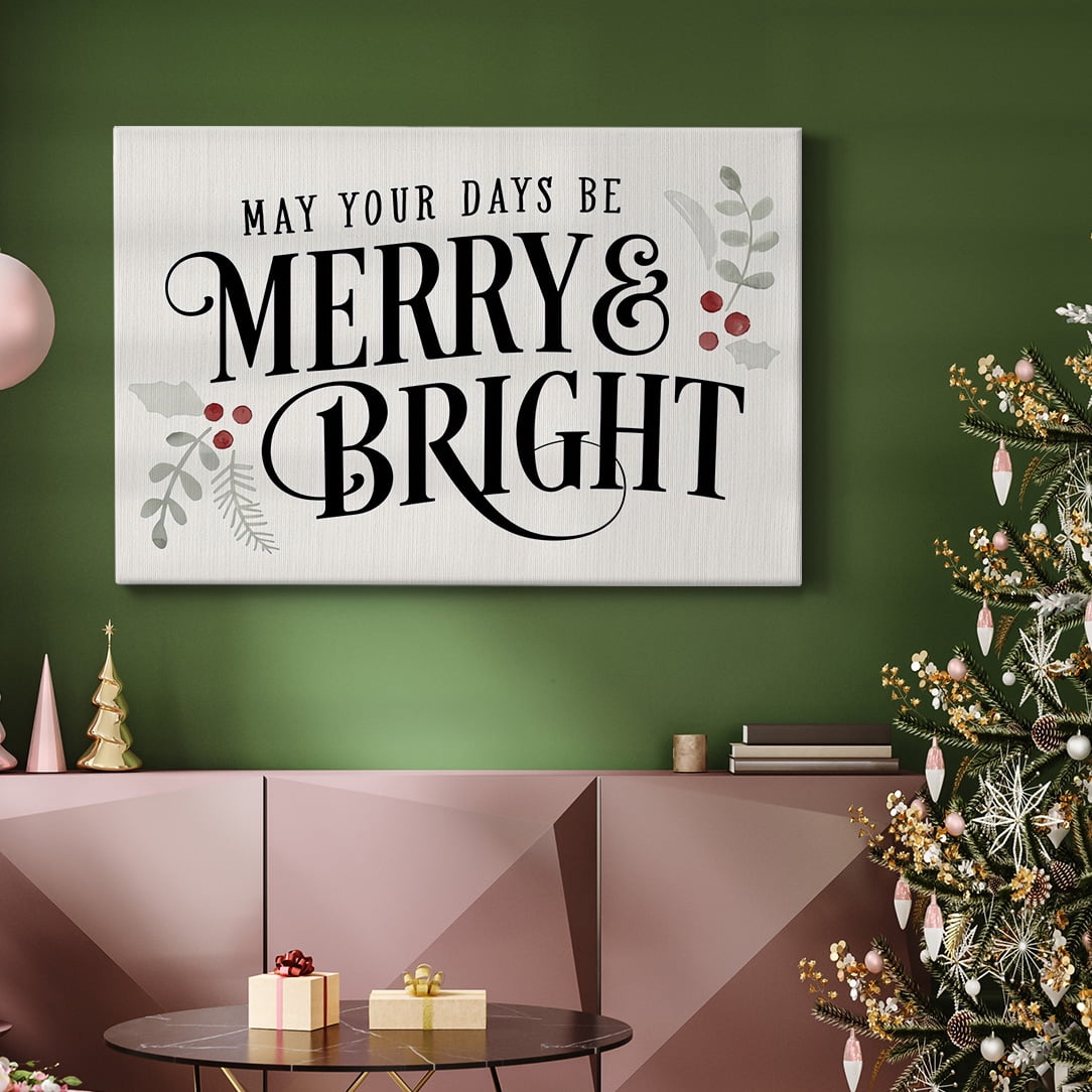 Merry Sentiment II- Gallery Wrapped Canvas