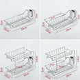 thumbnail image 2 of KAKOWELY Organizador Ajustable Para Esponja Con Soporte Para Fregadero De Doble Capa Plateado, 2 of 8