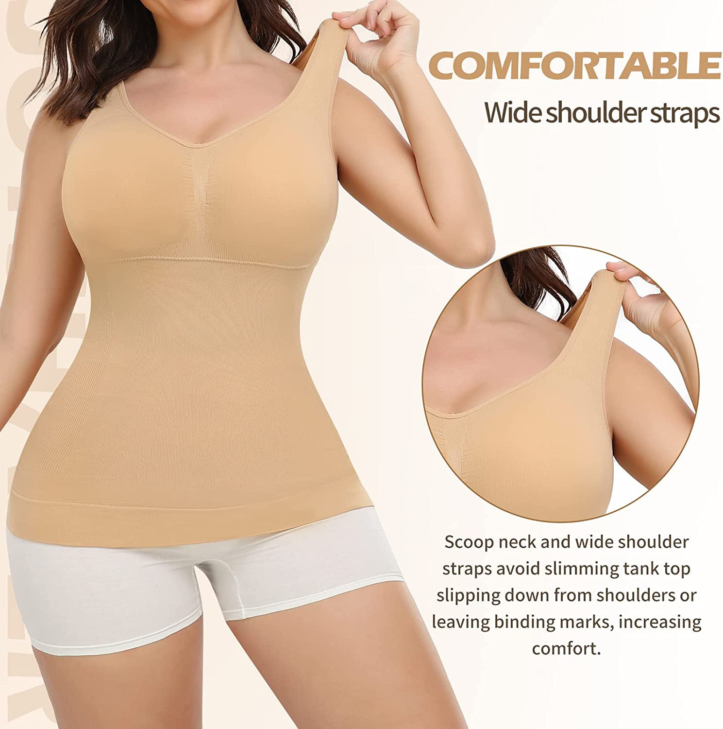 FITVALEN Women's Tummy Control Shapewear Tank Top with India