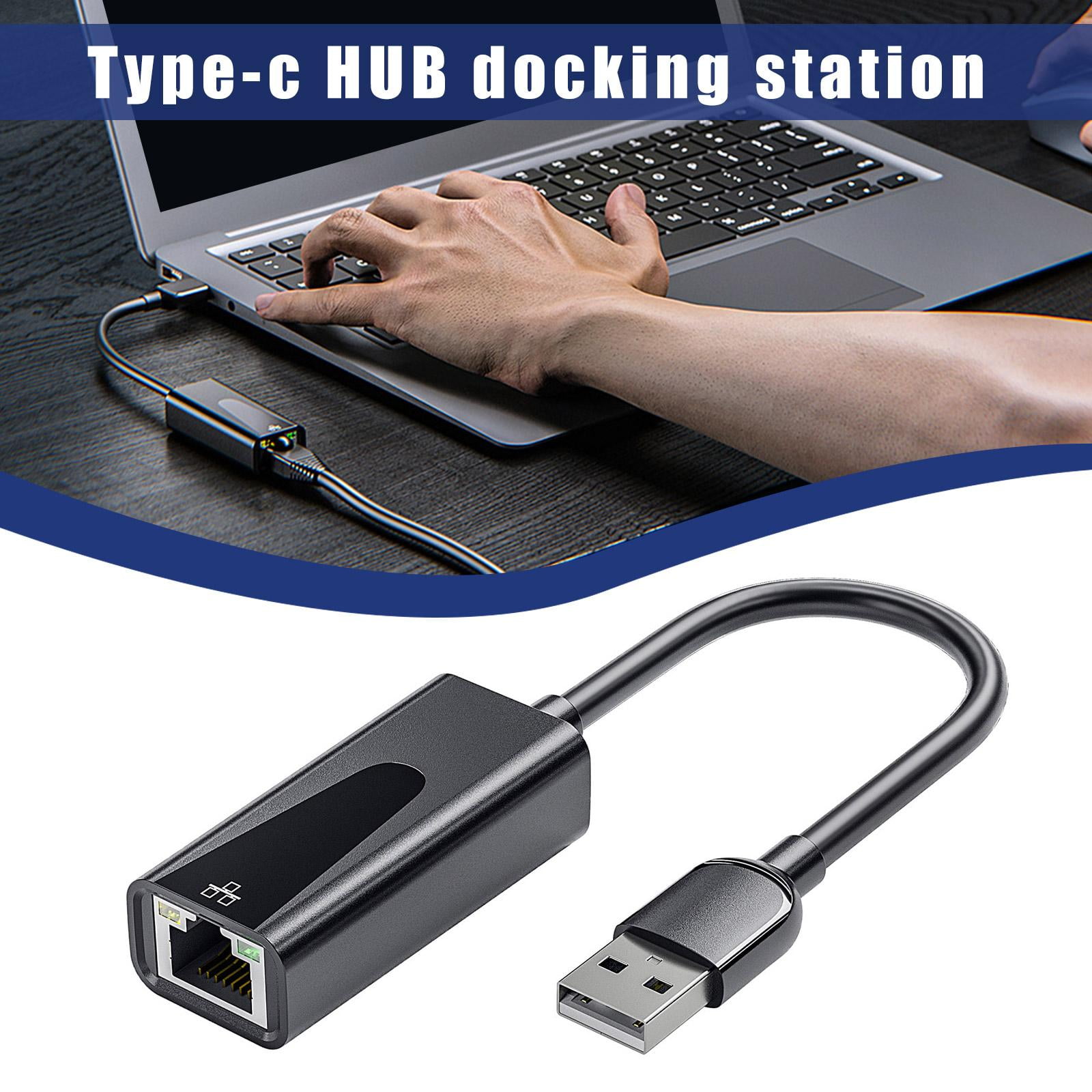 USB C to Ethernet Adapter Type-C 3.0 to RJ45 Network LAN 100/100 Giga New A9 F6O5
