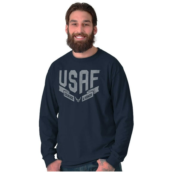 US Air Force Vintage Banner Logo Long Sleeve TShirt Men Women Brisco Brands S