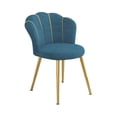 thumbnail image 2 of Sillón de tocador con respaldo curvo, moderno sillón decorativo para cafetería, salón, comedor Azul, 2 of 10