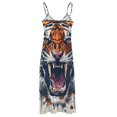 thumbnail image 5 of Tiger Animal Graffiti Sleeveless Dress for Women Clothing Female Women's Summer Skirt, 5 of 7