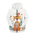 thumbnail image 5 of DISNIMO Tiger Hoodie Kids Bird Hoodies for Girls Flower Hoodie Sweatshirt Zipup Hoodie Boys Sweatshirts Hooded Jacket Boys Hoodie Jackets Size 11-13 Child Zippered Hoodie Teen Animal clothes, 5 of 7