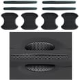 thumbnail image 1 of 8pcs Car Door Handle Scratched Protective Film Side Stick Scratched Door Protector Film Car Door Handle Reflective Strip Sticker Suitable for Most Car Models Black Honeycomb Pattern, 1 of 5