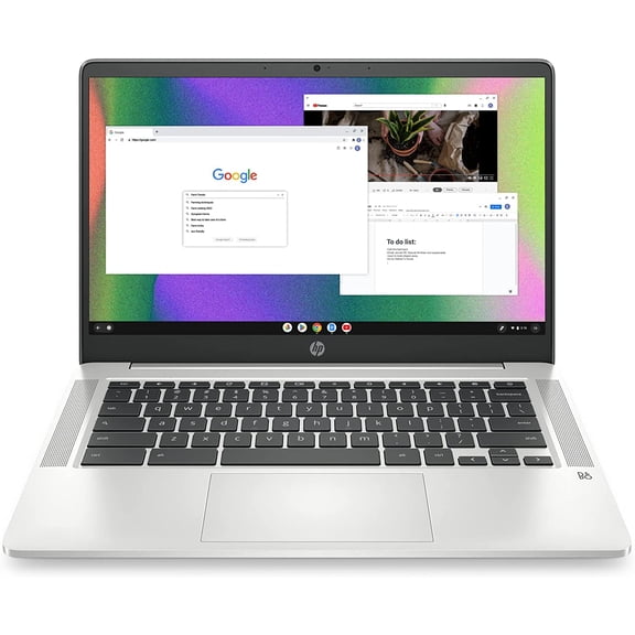 HP Chromebook 14", Intel Celeron N4120, 4GB RAM, 64GB eMMC, Chrome OS HP 14a-na0226nr Plata