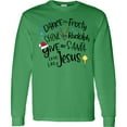 thumbnail image 3 of Inktastic Dance Like Frosty, Shine Like Rudolph, Give Like Santa Long Sleeve T-Shirt, 3 of 5