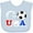 Blue, variant on Inktastic Go, USA- Soccer, Football Boys or Girls Baby Bib