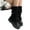 Black, variant on Women Lolitas Leg Warmers Winter Knitted Ankle Heap Socks Holes Leg Cover