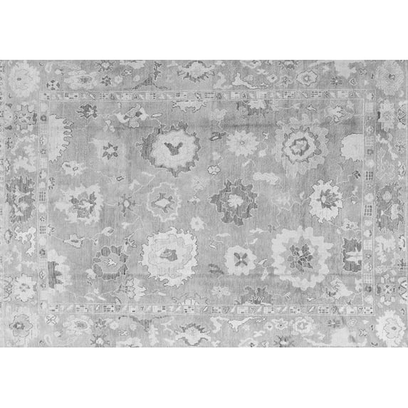 Ahgly Company Indoor Rectangle Oriental Gray Traditional Area Rugs, 4' x 6'