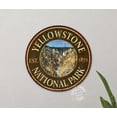 thumbnail image 3 of Yellowstone National Park Vintage Looking Sign Rustic Wall Art Cabin Decoration Wall Décor 12" Round 200122001004, 3 of 5