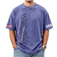 thumbnail image 2 of Youpwaven Men's 250th Anniversary USA Washed T-Shirt, 1776-2026 "We The People" Graphic Tee, Vintage Loose Fit Short Sleeve Top, Landmark Year Patriotic Apparel, 2 of 5