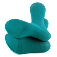 thumbnail image 3 of Feraricci Solid Color Polyester Socks for Men, Casual and Formal Attire Mid Rise Men’s Crew Socks - Teal, 3 of 7
