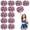 Black+Pink, variant on Cheer Pom Poms 14 Pcs with Handle, Cheerleading Handheld Squad Pompoms for Sports Team Cheer Spirit Games Dance Party Adults