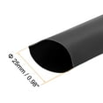 thumbnail image 2 of Uxcell Heat Shrink Tubing, Shrink Tube Cable Sleeve 3.3ft Black 0.98 in, 2 of 6