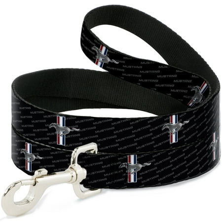 Dog Leash - 6-FEET - Ford Mustang w Bars REPEAT w Text 6' X