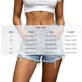 thumbnail image 3 of Atogsazn Womens Summer Denim Shorts Casual Button High Waist Ripped Frayed Hem Short Jeans with Pocket Light Blue M Fashion, 3 of 8