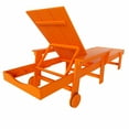 thumbnail image 5 of WestinTrends Shoreside Poly Reclining Chaise Lounge for Outdoor, Patio, Garden, Orange, 5 of 10