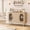 Wood color, variant on 47" Round Dining Table for 4-6 People, Black, Waveform Pedestal Base, Sturdy Industrial Design, for Dining Room, Kitchen, Apartment