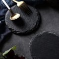 thumbnail image 3 of shiyou-6 Pack Slate Coaster, Black Stone Coasters, Handmade Coasters Set, 4 Inch Black Stone Coasters Bulk Cup Coaster Set for Bar Kitchen, 3 of 4