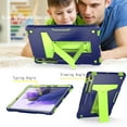 thumbnail image 3 of Galaxy Tab S7 FE 2021 Case with Pen Holder, SM-T730/SM-T736B Cover, Allytech Shockproof Heavy Duty Viewing & Typing Viewing Kickstand Case for Samsung Galaxy Tab S7 FE 12.4" 2021, Navyblue+Green, 3 of 3