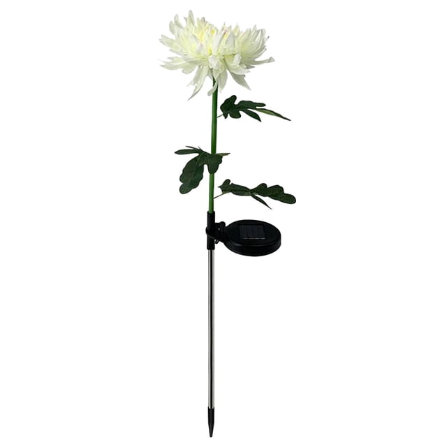 Solar Powered Chrysanthemum Light LED Outdoor Courtyard Simulation Flower And Grass Flat Light