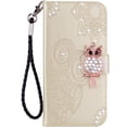 thumbnail image 5 of Case for Xiaomi Redmi Note 11 4G (Not 5G) with Credit Cards Pocket, Glitter Bling Diamond PU Leather Wallet Phone Case Flip Cover for Xiaomi Redmi Note 11/11s 4G Owl Gold, 5 of 14