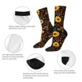 thumbnail image 3 of Haiem Sunflowers Leaves Pattern Crew Socks – Soft & Durable Moisture-wicking Socks, Stay-Up Fit for Business, Work, and Casual Wear Size 5-11, 3 of 6