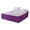 Purple, variant on Solid Color Elastic Bed Skirt Wrap Around Embedded Elastic Easy Fit Bed Skirt for Box Spring Hides Under Bed Storage,Navy